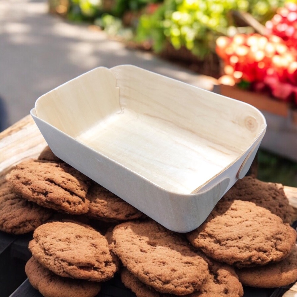 🎁 Bundle of 6 Natural Wooden Fiber Storage & Gift Baskets | Farmstead Market - Picture 7 of 14